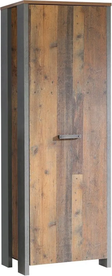 FORTE Garderobenschrank Clif Höhe ca. 200 cm, Braun|grau, – Produktbild 2 von 5
