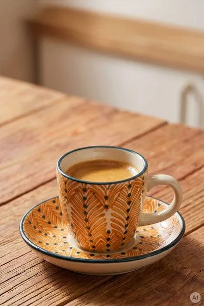 Tranquillo Tranquillo Espresso-Set MIIX'N'MATCH – Steinzeug, Orange, – Produktbild 2 von 5