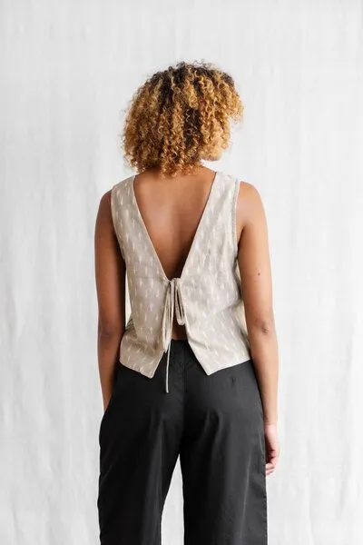 Jyoti - Fair Works Jyoti - Fair Works Bio-Baumwoll Top Osra, Ikat, – Produktbild 2 von 4