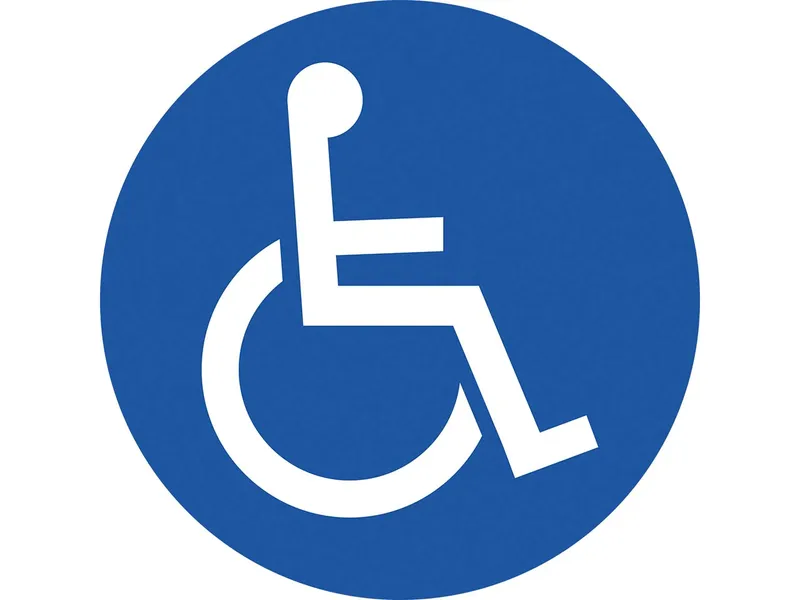 Exacompta Exacompta Hinweisschild "Reserviert für Schwerbehinderte" 700µ, PP, Ø 30 cm – Produktbild 1 von 1