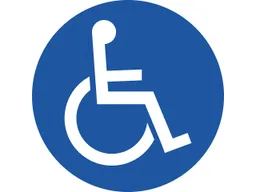 Exacompta Exacompta Hinweisschild "Reserviert für Schwerbehinderte" 700µ, PP, Ø 30 cm – Produktbild 1 von 1