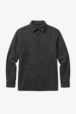 KnowledgeCotton Apparel KnowledgeCotton Apparel Herren vegan Overshirt Loose Hahnentritt Grau Kariert – Produktbild 1 von 1