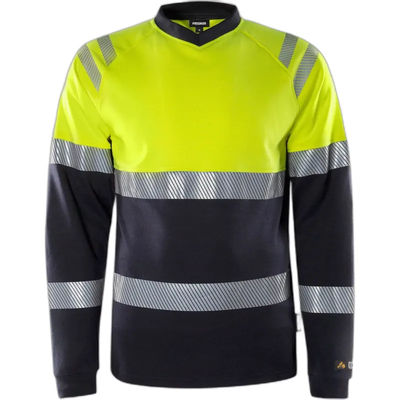 Fristads Langarm-High-Visibility-T-Shirt Klasse 1 Fristads 7107 TFL, Jaune, – Produktbild 1 von 2