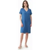 ORGANICATION ORGANICATION Damen vegan Kleid Denim Look Hellblau, Dunkelblau, – Produktbild 1 von 1