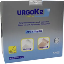 Urgo URGOK2 Kompr.Syst.12cm Knöchelumf.18-25cm 6 St Binden – Produktbild 1 von 1
