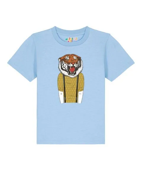 watabout.kids watabout.kids T-Shirt Kinder Tiger Head, Blue soul, – Produktbild 1 von 3