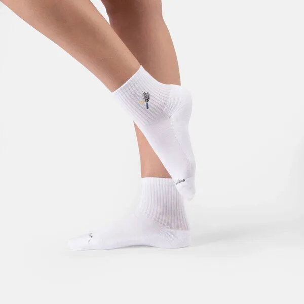 Natural Vibes Natural Vibes Racket & Ball Quarter Socken | Bio GOTS | Sneaker Socken mit Design | Herren Damen Socken | – Produktbild 3 von 4