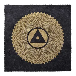 Veskor Cassiopeia Veskor Cassiopeia SAHASRĀRA Chakra-Meditations-Linoldruck | 22 × 22 cm | Gold auf Schwarz – Produktbild 1 von 1