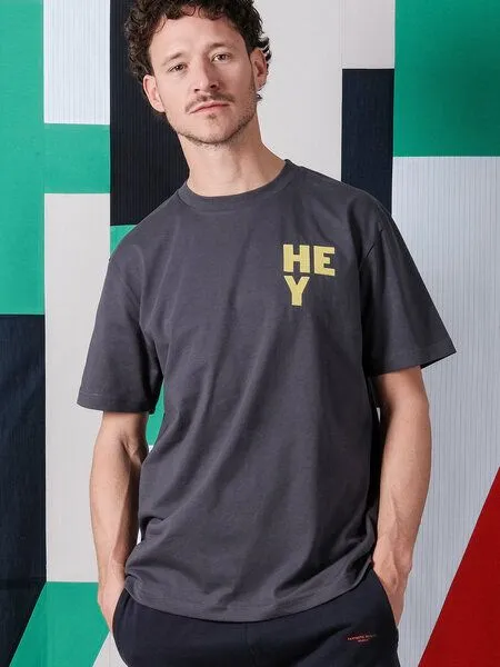FANTASTIC REALITY STUDIOS Fantastic Reality Studios Hey Boxy Fit T-Shirt – Bio-Baumwolle, Unisex, Grau, – Produktbild 2 von 4