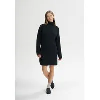 MELA MELA Rippstrick Rollkragenkleid Style ARUNIKA aus 100% Bio-Baumwolle, Schwarz, – Produktbild 1 von 1