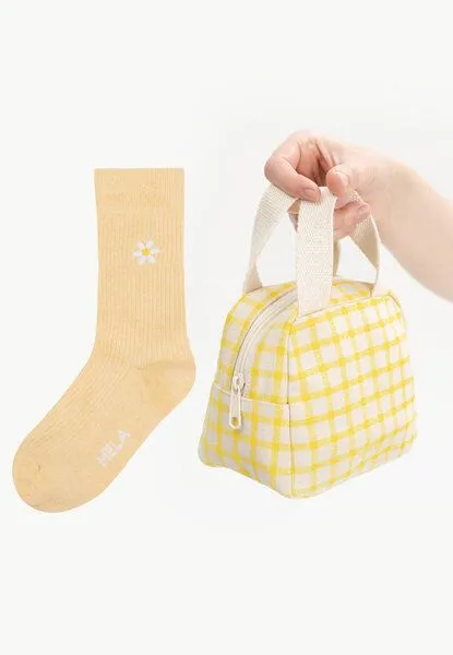 MELA MELA Organizer Tasche klein SHAILA + Daisy Socken Bundle, Summer grid / daisy, – Produktbild 1 von 4
