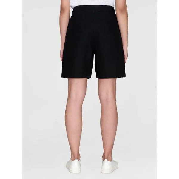 KnowledgeCotton Apparel KnowledgeCotton Apparel High-Waist Shorts POSEY aus Bio-Leinen, Schwarz (black jet), – Produktbild 2 von 3