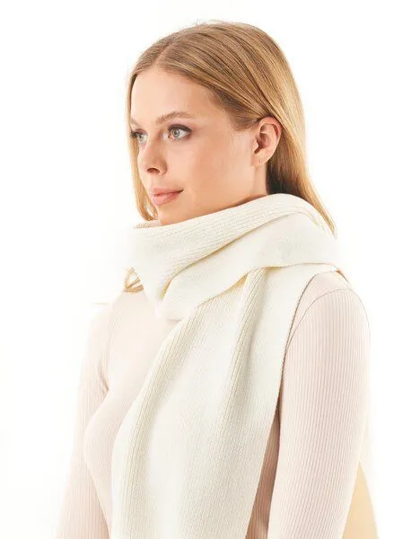 ORGANICATION ORGANICATION Unisex Strickschal aus Bio-Baumwolle, Offwhite, – Produktbild 2 von 4