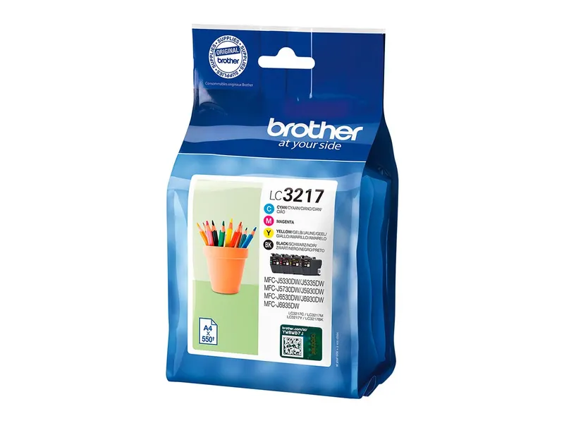 Brother Brother Tintenpatronen LC-3217BK/C/M/Y schwarz, cyan, magenta, gelb 4er-Set – Produktbild 1 von 3