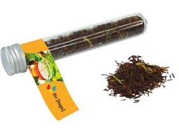 Reagenzglas mit Bio-Tee 'Roibusch' mit 1-4-farbigem Aufdruck – Produktbild 1 von 1