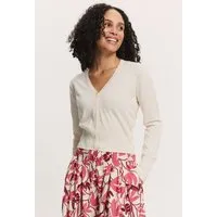 Tranquillo Tranquillo Strickjacke Linaa aus Bio-Baumwolle, White, – Produktbild 2 von 6