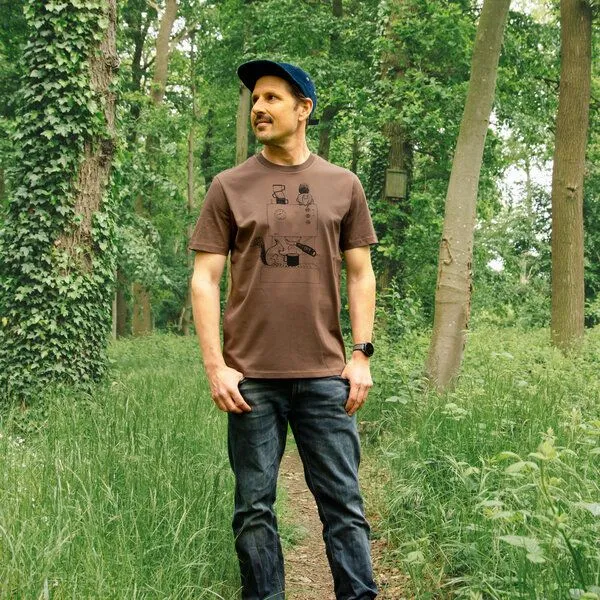 Cmig Cmig Kaffee-Hörnchen T-Shirt für Kaffeeliebhaber, Mocha (braun), – Produktbild 4 von 4