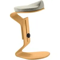 Bewegungshocker 'Ercolino' höhenverstellbar mit 3D Sitz, Buche, grau – Produktbild 1 von 1