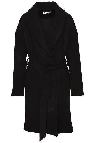 Wunderwerk Wunderwerk Damenmantel aus Schurwolle (mulsing frei) "Kimono coat merino", Schwarz, – Produktbild 1 von 3