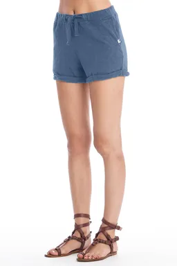 RAVENS VIEW IBIZA RAVENS VIEW IBIZA Damen vegan Shorts Mini Sunset Jeans Blau – Produktbild 1 von 1