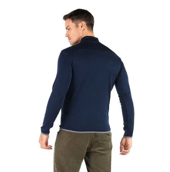 Woolona Woolona Merino Jacke - BORNOVA - 100% Merinowolle, Navy, – Produktbild 3 von 4