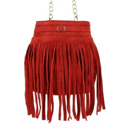 GLOBO Fair Trade GLOBO Fair Trade Mini-Beuteltasche mit Fransen, Ökoleder – Produktbild 1 von 1