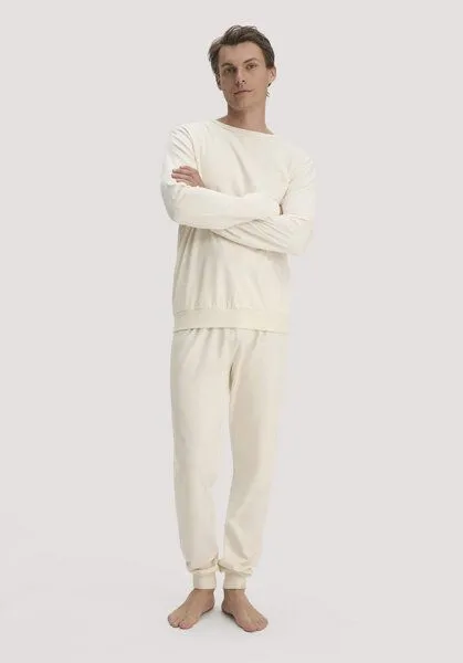 hessnatur hessnatur Pyjama Regular PURE NATURE aus reiner Bio-Baumwolle, Natur, – Produktbild 7 von 8
