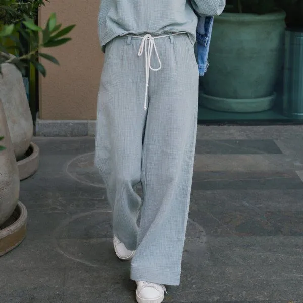 Hutch&Putch Hutch&Putch Musselin-Hose "Lea", Aquamarine, – Produktbild 2 von 3