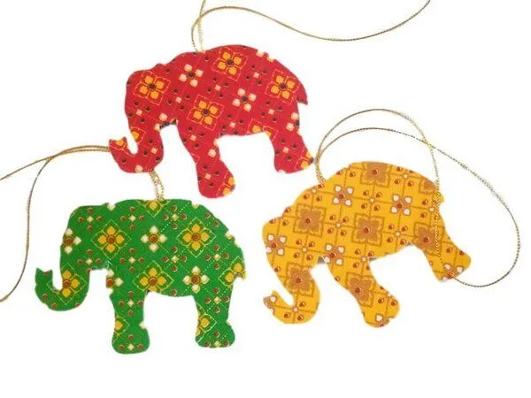 Schönes aus Indochina Schönes aus Indochina Weihnachten Anhänger Textil 6er-Set – Produktbild 3 von 4