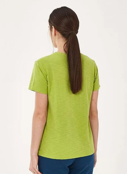 ORGANICATION ORGANICATION T-Shirt aus Bio-Baumwolle mit Blume-Print, Meadow green, – Produktbild 4 von 4