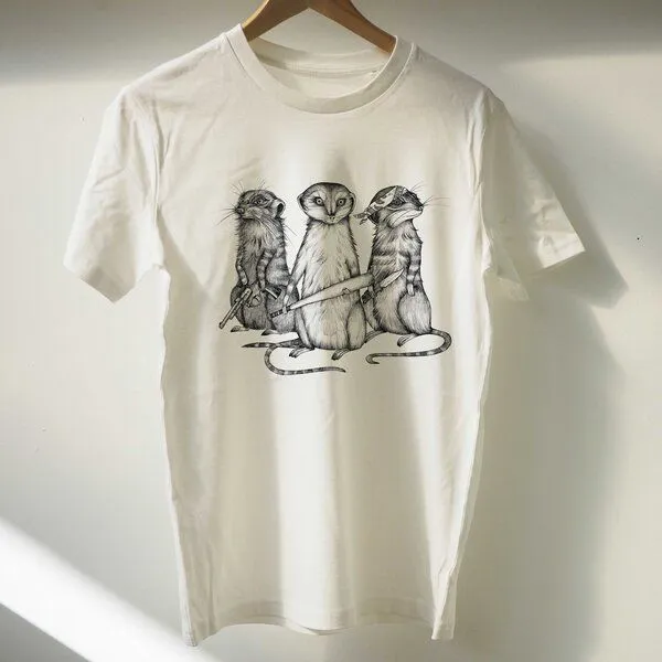 LIGARTI LIGARTI T-Shirt – Erdmann Gang, Cremeweiß, – Produktbild 4 von 5