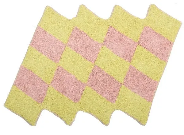 liv interior liv interior Hand-getüfteter Teppich SCALA, Pink/gelb, – Produktbild 1 von 3
