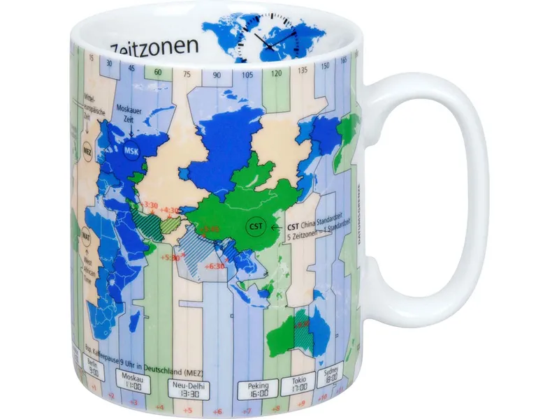 Könitz Tasse "Wissensbecher Zeitzonen" – Produktbild 1 von 1