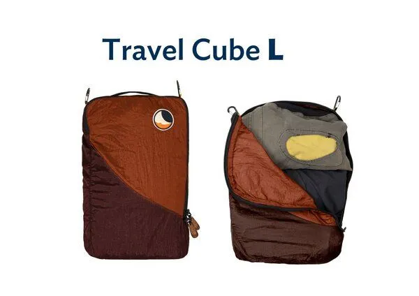 Ticket to the Moon Ticket to the Moon Packwürfel "Travel Cube Large" upcycled, Schokolade/kupfer, – Produktbild 1 von 1