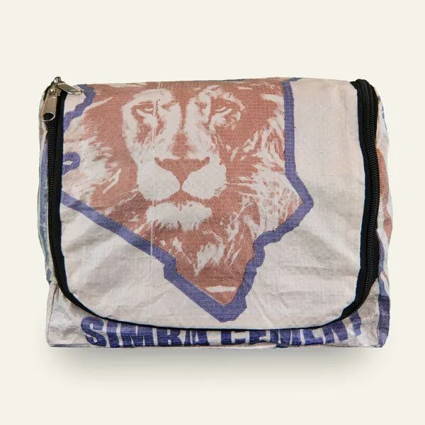 Nyuzi Blackwhite Nyuzi Blackwhite Upcycling Kulturbeutel, Blau simba cement, – Produktbild 1 von 4