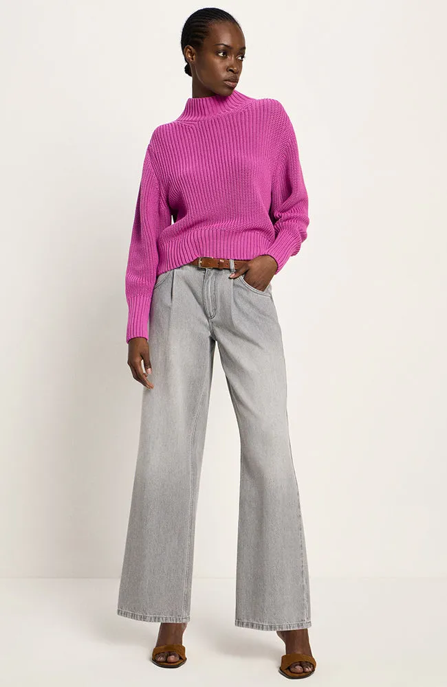 LANIUS Lanius Damen vegan Strickpullover Rosa, Dunkelpink, – Produktbild 2 von 2