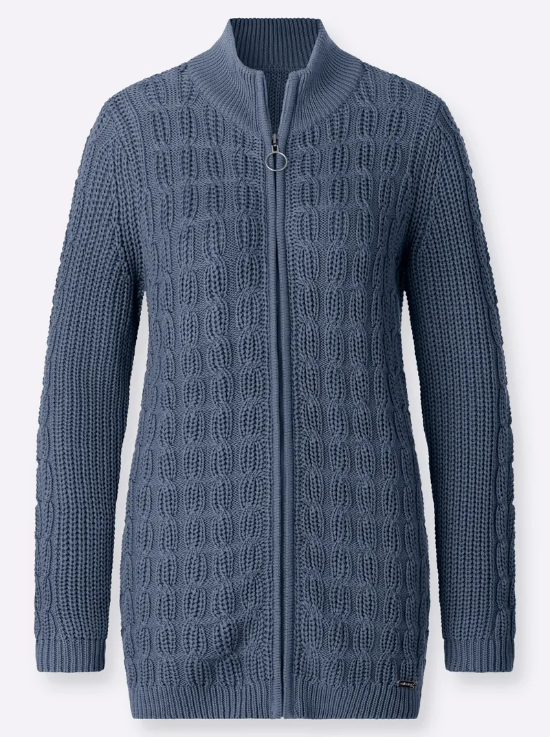 Witt Longstrickjacke, Rauchblau, – Produktbild 1 von 2