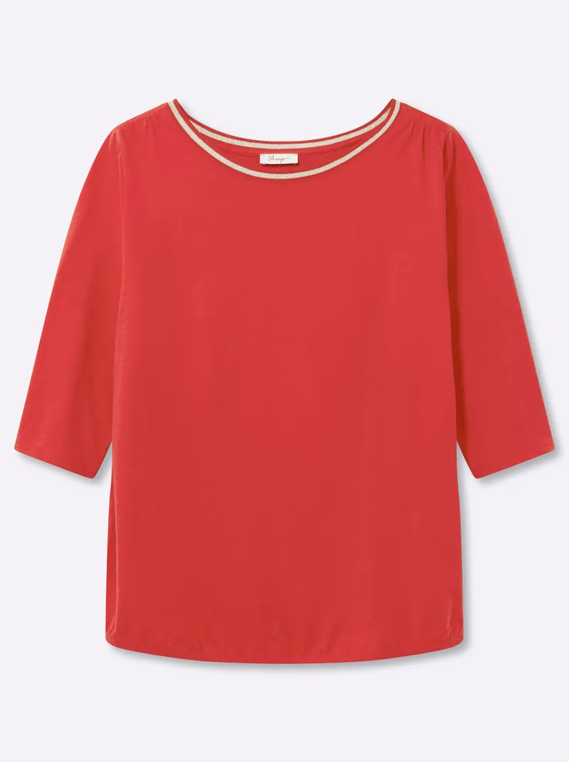 sheego 3/4-Arm-Shirt erdbeere, Erdbeere, – Produktbild 1 von 2