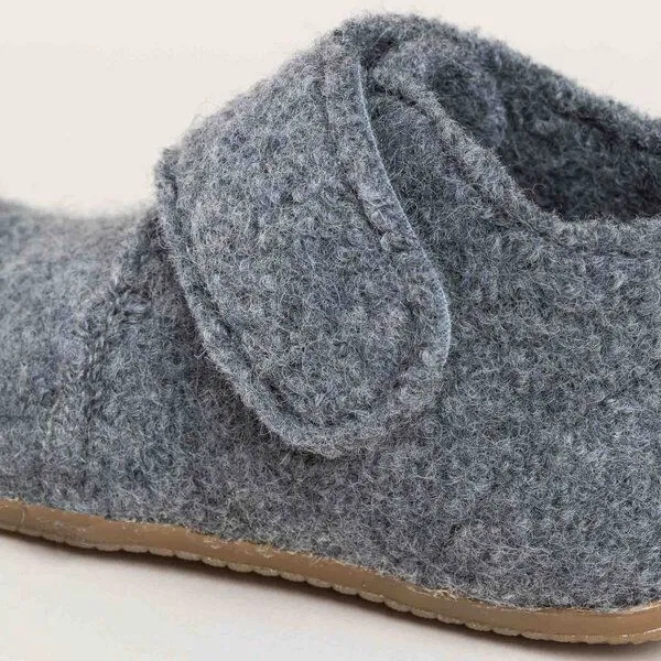 Kitz-Pichler Kitz-Pichler Kinder-Hüttenschuh Juno - Kinder Hausschuh aus 100% Schurwolle für Mädchen & Jungen, Grau, – Produktbild 3 von 4