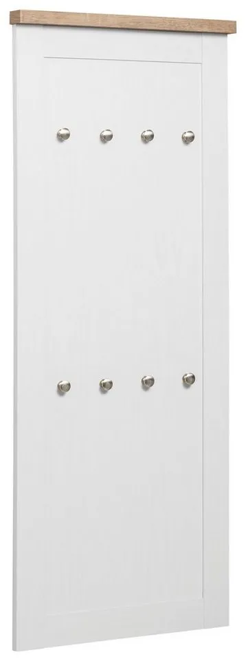 OTTO home Garderobenpaneel Heide, mit 8 Haken, Höhe 120 cm, Breite 50 cm, Weiß, – Produktbild 6 von 8