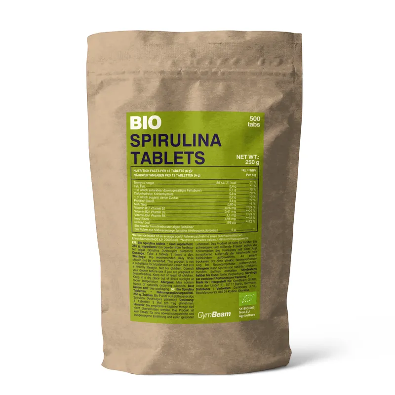 GymBeam Bio GymBeam BIO Spirulina Tabletten 500 Tabletten ohne Geschmack – Produktbild 1 von 1