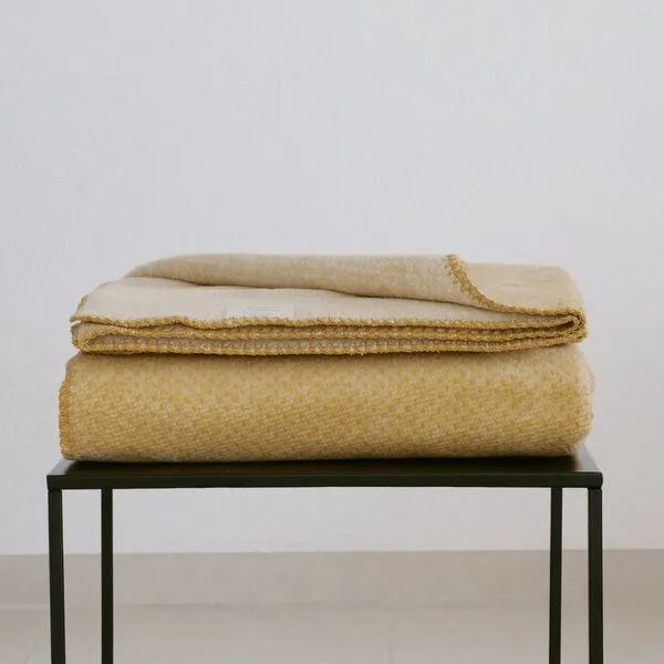 RIEMA Germany RIEMA Germany Kuscheldecke EMMA aus Bio-Baumwolle OEKO-Tex, Gelb, – Produktbild 1 von 4