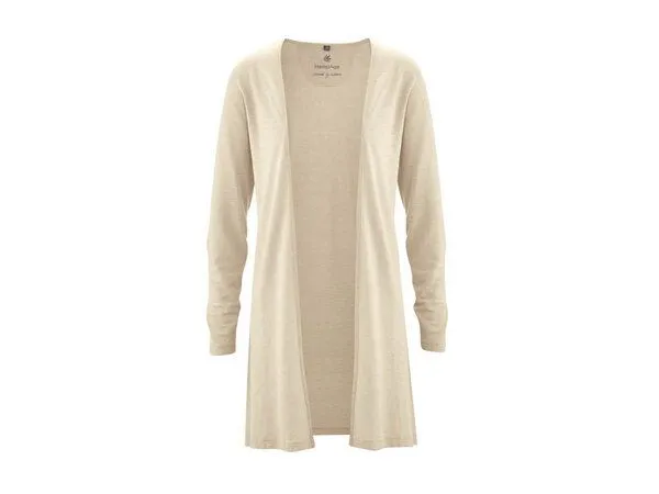 HempAge HempAge Lange Jersey Damenjacke Hanf/Biobaumwolle, Gobi (beige), – Produktbild 3 von 4