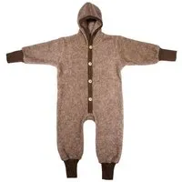 Cosilana Cosilana Kleinkinder Fleece Overall kbT Schurwolle Bio Baumwolle, Braun melange, – Produktbild 1 von 1
