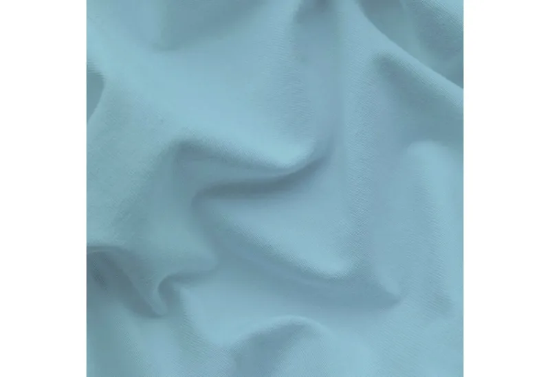 Schlafgut Schlafgut Spannbettlaken PURE TOPPER Bio-Baumwolle mit Elasthan 170 g/m² für Topper bis 10 cm, Jersey-Elasthan, Gummizug: rundum, (1 Stück), PREMIUM Laken für Matratzen bis 10 cm Höhe, dehnbar, blickdicht, Blau, – Produktbild 5 von 5