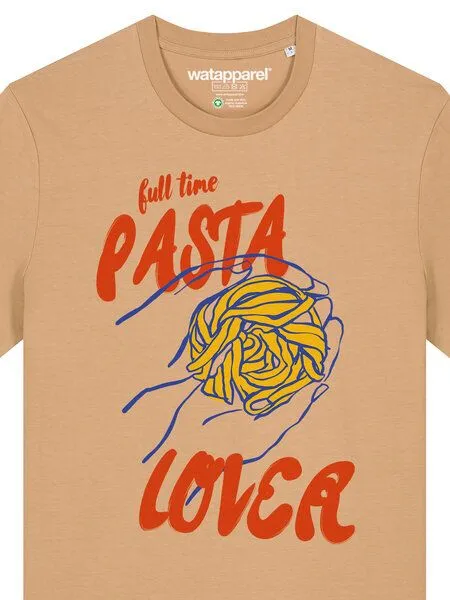 watapparel watapparel T-Shirt Unisex Pasta lover, Latte, – Produktbild 3 von 4