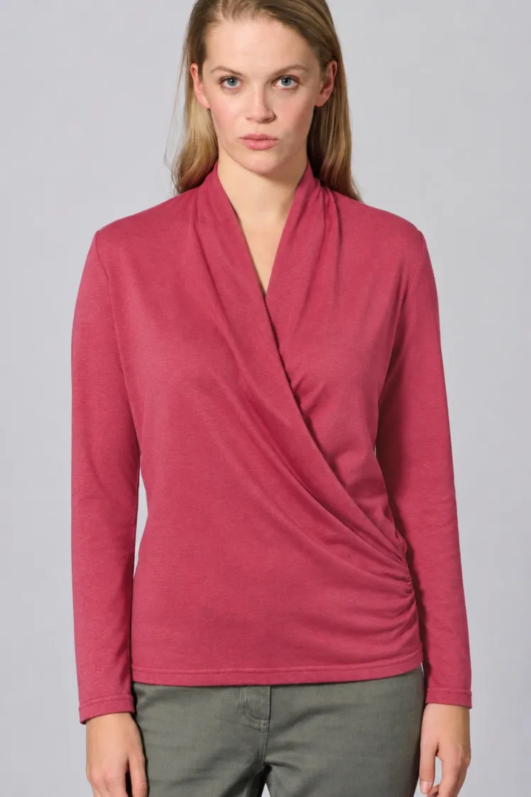 HempAge Hempage Damen vegan Langärmliges Oberteil In Attraktivem Barolo Rosa, Rosa, – Produktbild 2 von 2