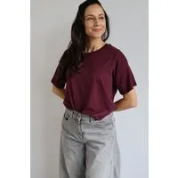 Kultgut Kultgut Pro Earth- Biofair- Supersoft T-Shirt / Boxistyle, Dunkelrot, – Produktbild 1 von 1