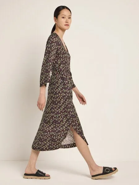 LANIUS LANIUS Midikleid aus TENCEL Lyocell, Dark berry, – Produktbild 1 von 4