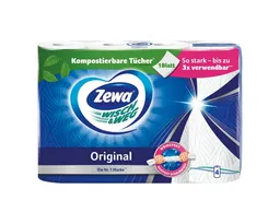 Zewa Zewa Papierküchenrolle Wisch&Weg Original (4-St), 2-lagig, weiß, 45 Blatt/Rolle – Produktbild 1 von 1